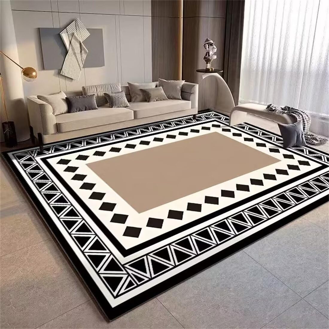 Tapis de chambre à coucher lavable pour ambiance cosy design