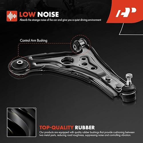 Miniatura 6 de A-Premium Juego de 8, brazo de control inferior delantero, barra estabilizadora, extremo de barra de acoplamiento interior exterior, compatible con