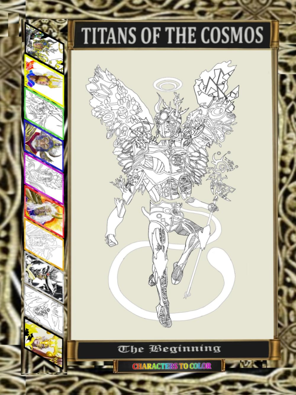 Coloring book Titans of the cosmo: Beginning