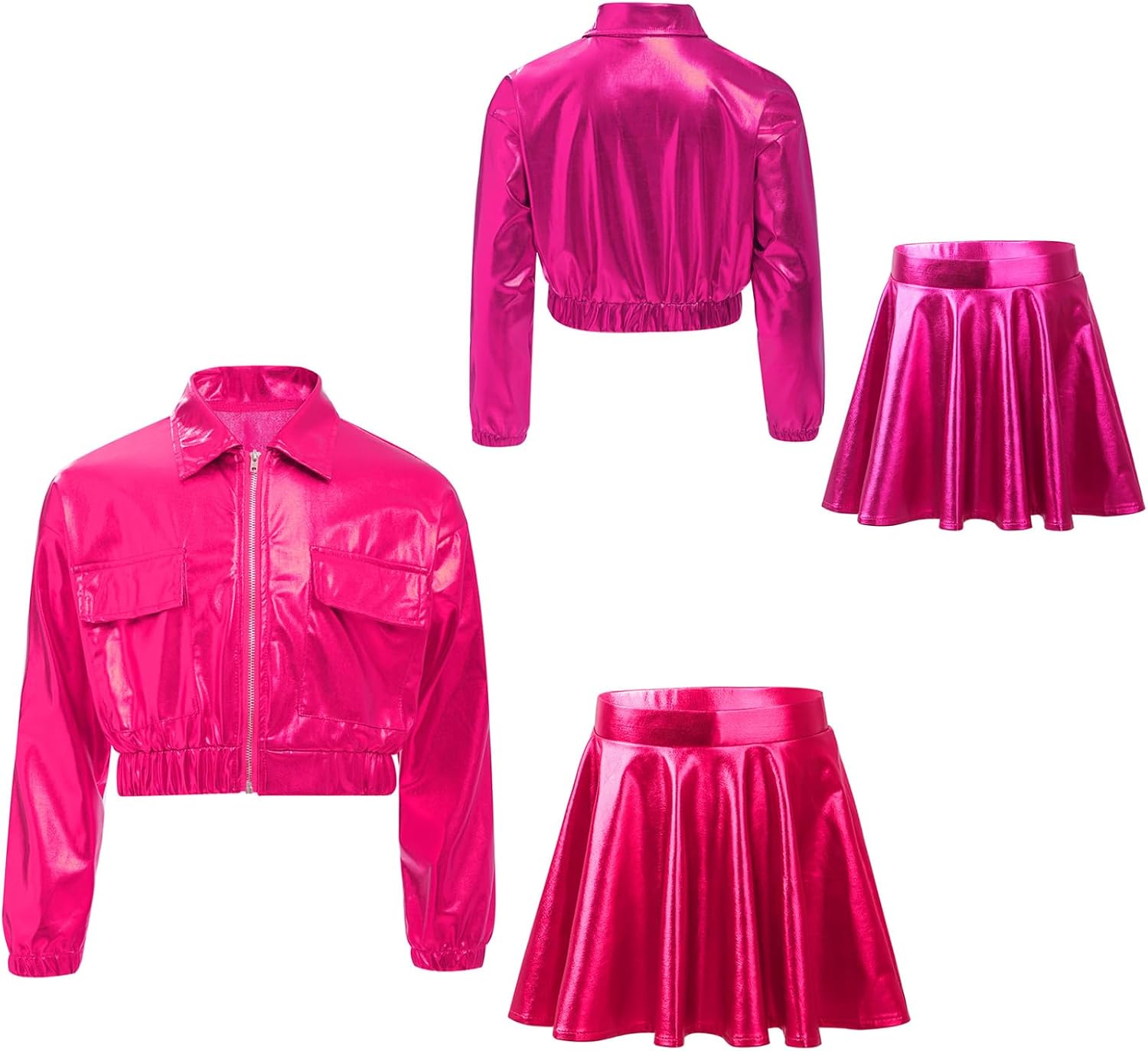 Girl Dance Jacket Skirts Sets for Dancing Practice