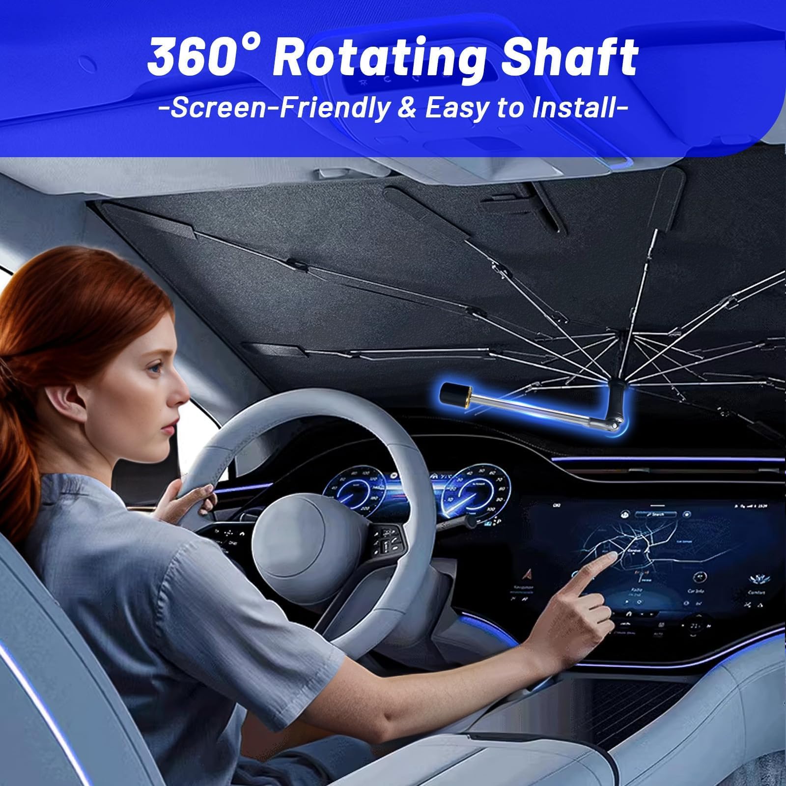 Parasol para parabrisas de Jeep Compass 2017-2025, personalizado para Compass 2017-2022 2023 2024 2025 para parabrisas delantero, parasol de coche para aislamiento térmico