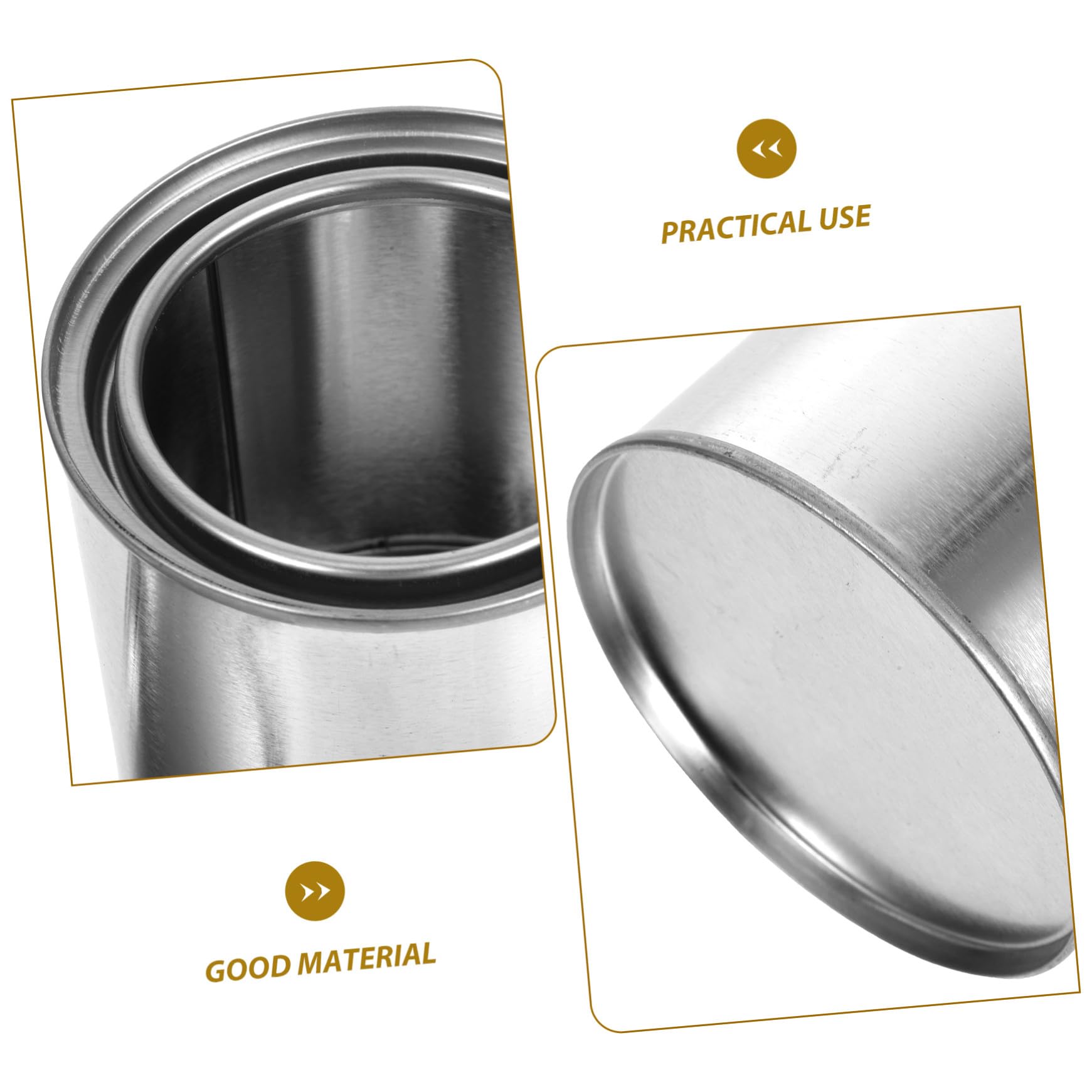 Botes Metálicos para Pintura con Tapa y Abridor Envases sin Forro de Alta Capacidad para Almacenamiento Manualidades y Pintura Fácil Limpieza y Uso Versátil