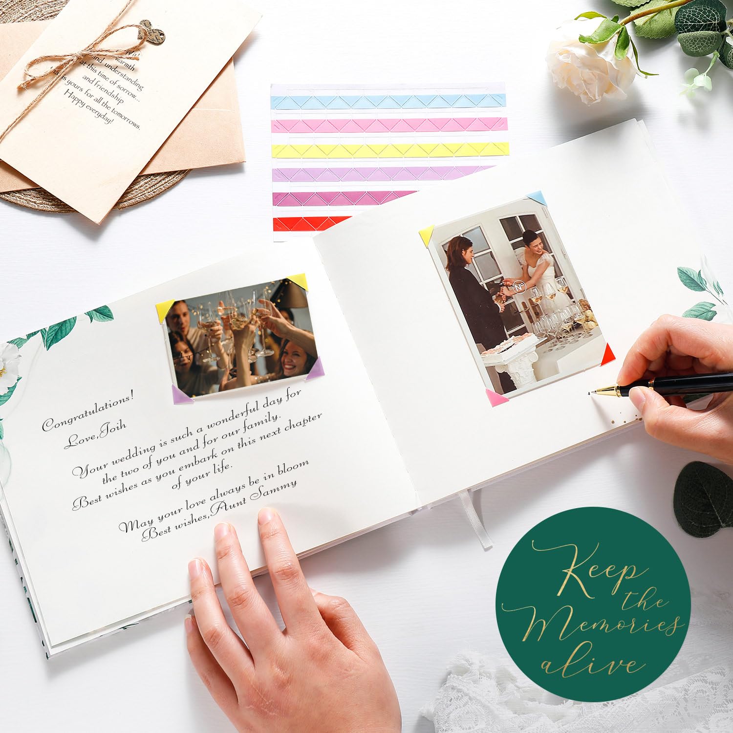 molekaus Hochzeitsgästebuch Polaroid Gästebuch Hochzeitsempfang 100 Seiten dickes Papier