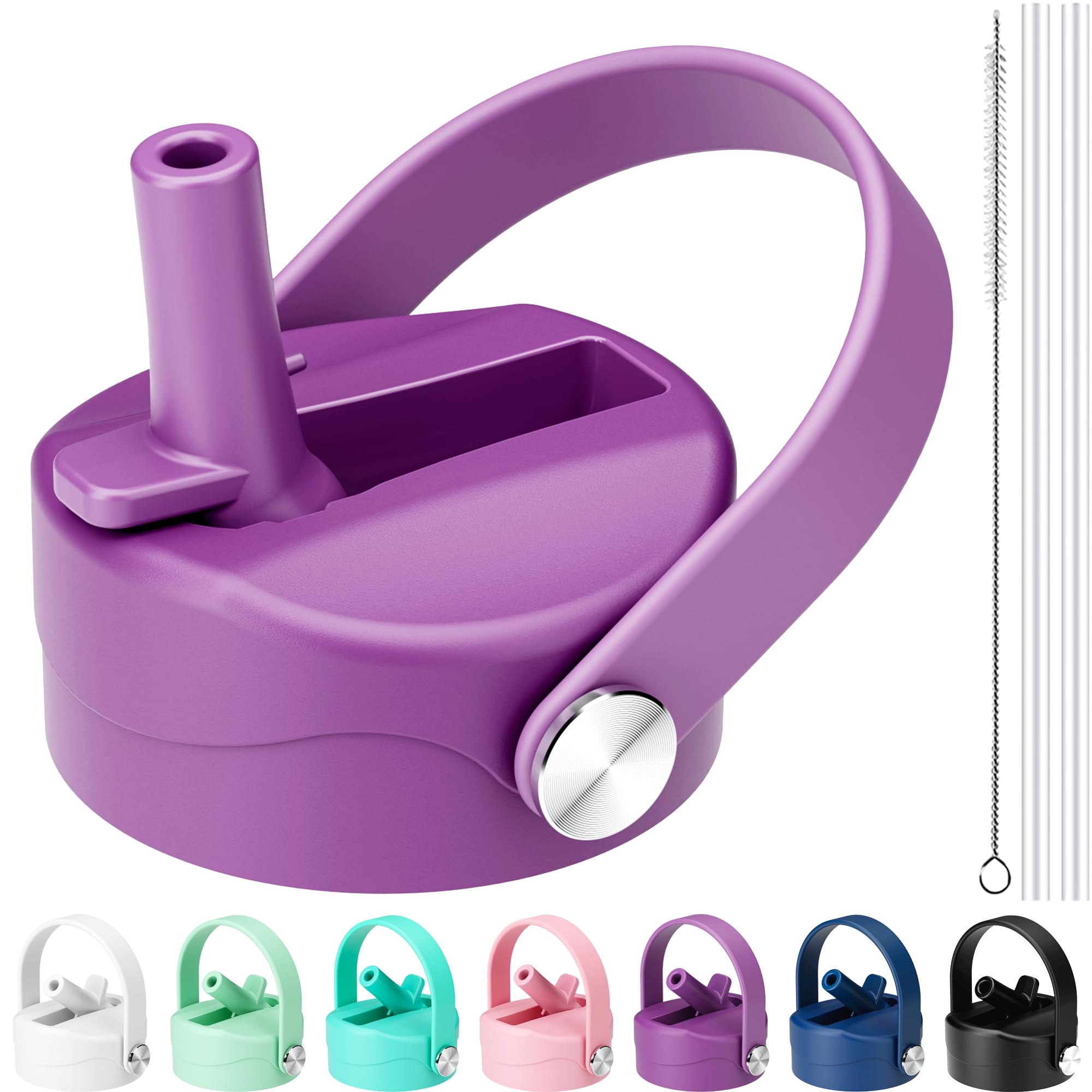 Straw Lid for Hydro Flask Wide Mouth, Lids with Straw for Hydroflask 12 16 18 20 32 40 oz Wide Mouth, Replacement Straw Cap for Hydroflask, Top Sport