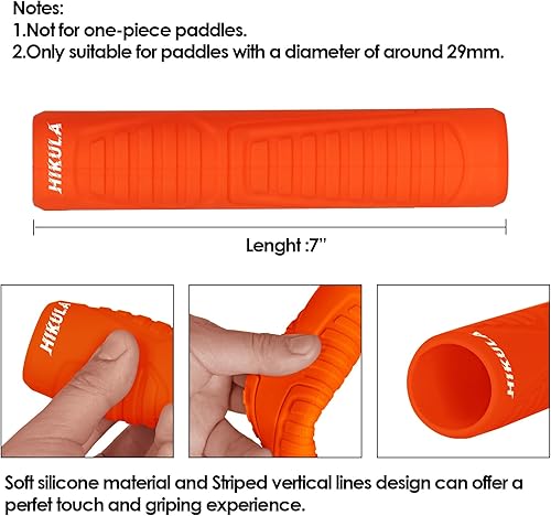 Miniatura 2 de HIKULA Paquete de 2 empuñaduras de silicona antideslizantes para prevención de ampollas, accesorios de kayak para remos desmontables