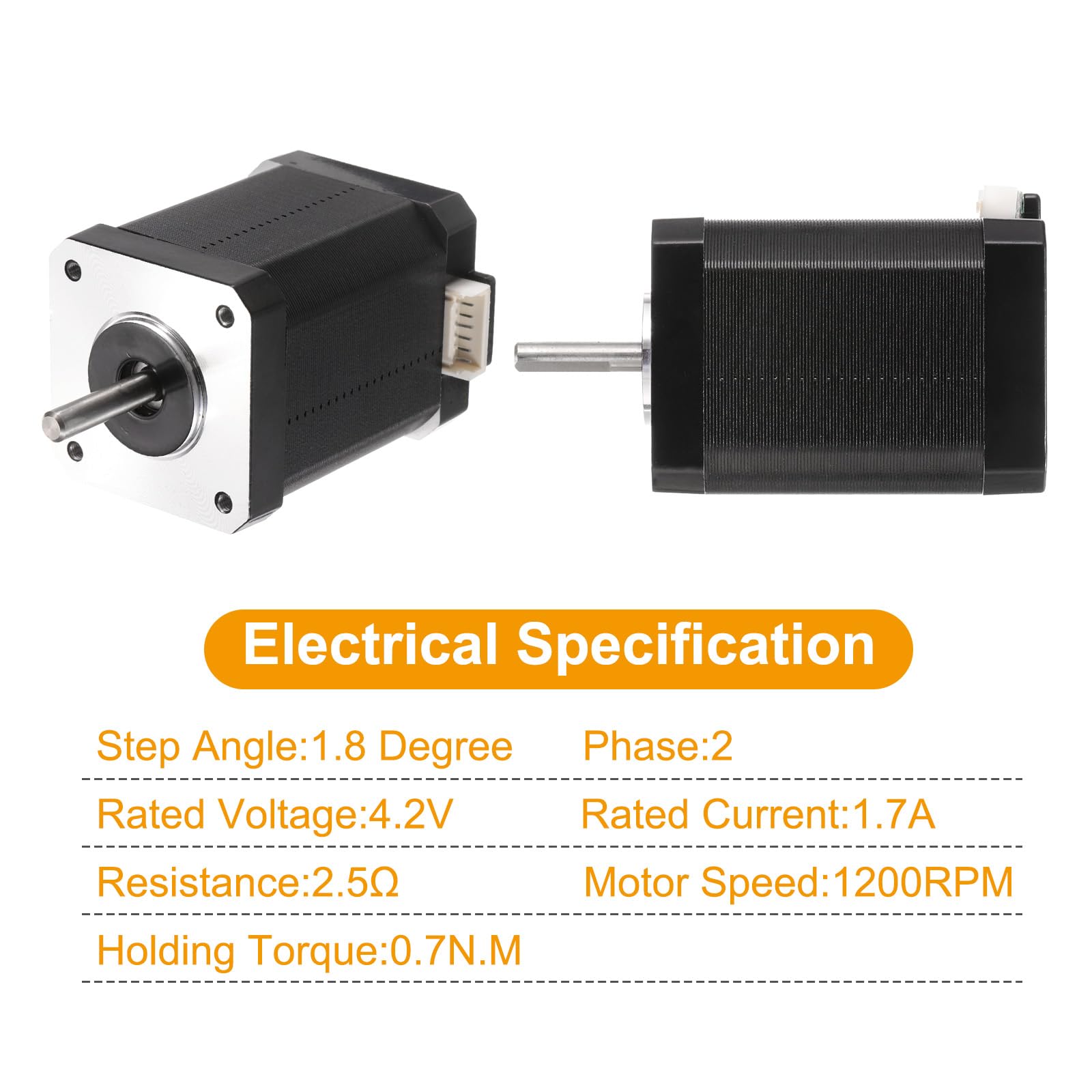 Amazon.co.jp: uxcell 1個Nema 17ステッパーモーター42x42x60MM