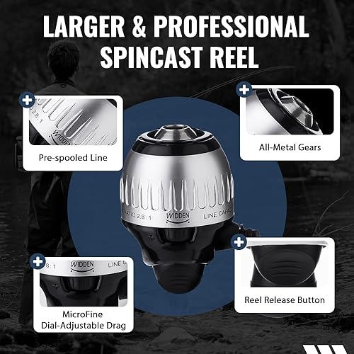 Miniatura 4 de Combo de caña de pescar para niños, caña de pescar y carrete para jóvenes, caña de pescar telescópica portátil con caja de aparejos, juego de