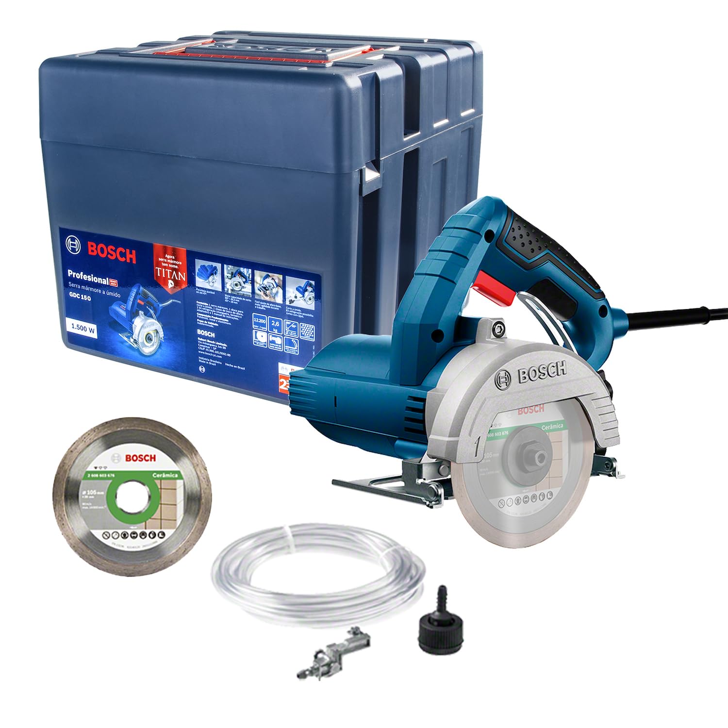 Bosch Serra Mármore GDC 151 TITAN 1500W 127V com maleta, 1 disco e