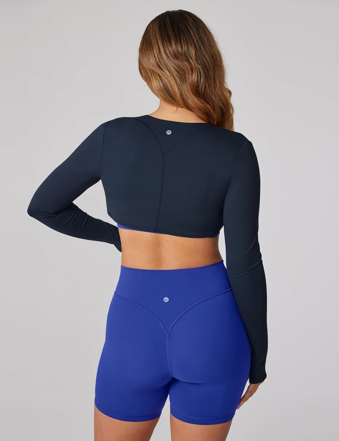 UNISSU Cropped Long Sleeve Workout Tops Shrug for Women Open Front Bolero Buttery Soft Gym Yoga Daily Layering Piece