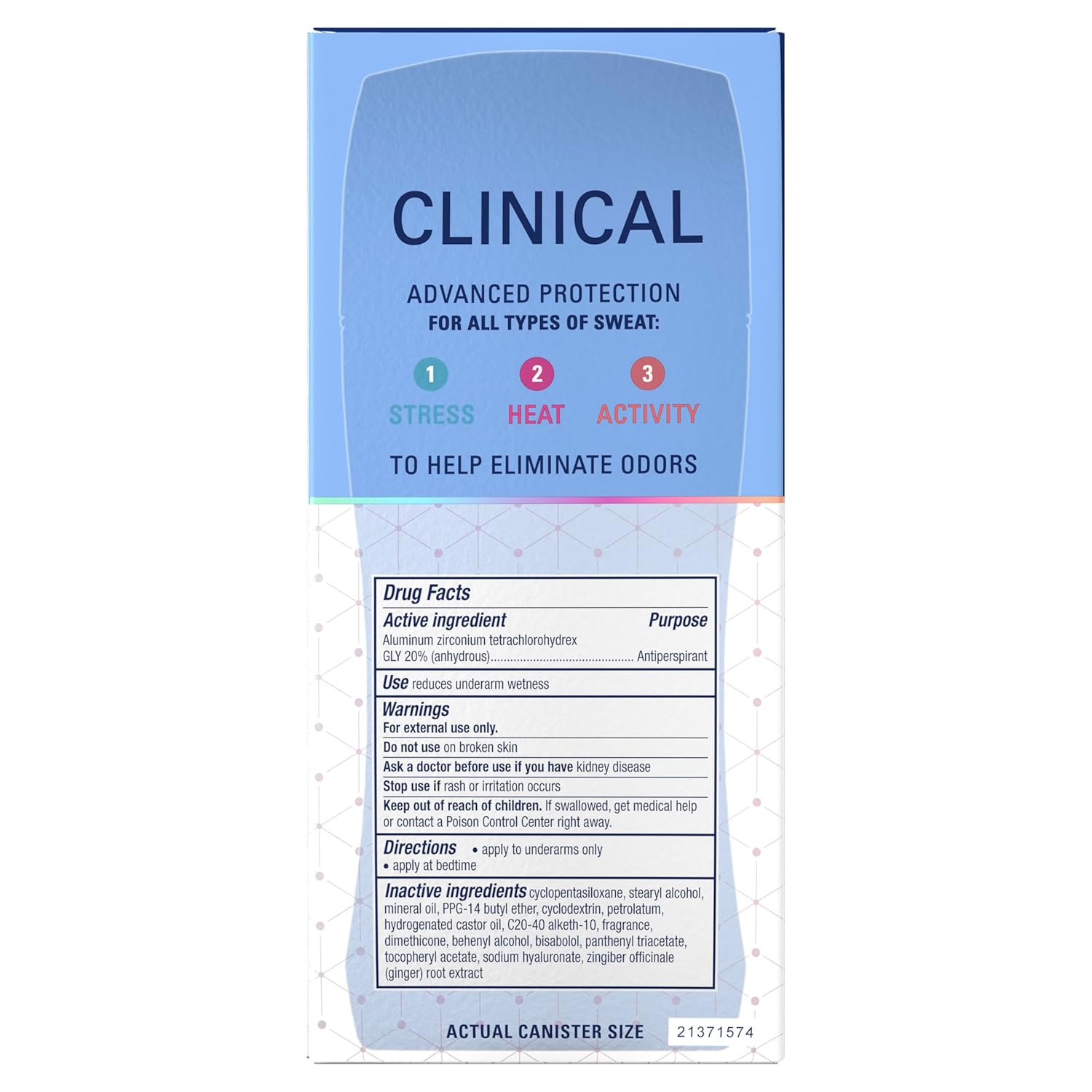 Secret Clinical Strength Antiperspirant Deodorant for Women, 100hr Sweat & Odor Protection, 3X Stress Protection with Hyaluronic Acid, PH Balanced Minerals, Invisible Solid, Shower Fresh Scent, 2.6 oz - Image 11