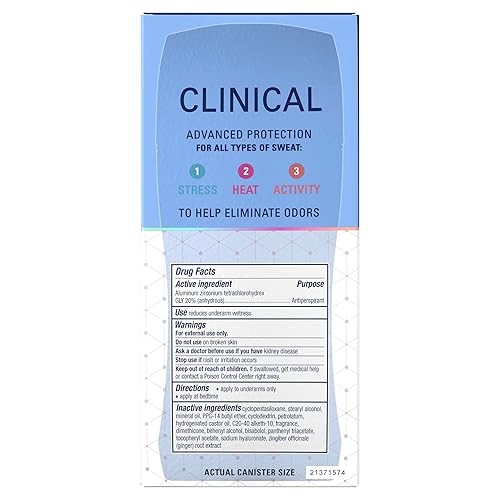Miniatura 11 de Secret Clinical Strength - Desodorante antitranspirante para mujer, protección contra el sudor y el olor, protección 3X contra el estrés con ácido