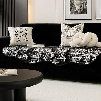 Amazon｜[DLAWF] ソファーカバー 北欧 ブラック マルチカバー