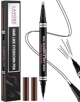 LAVONE 2-in-1 Waterproof Eyebrow Pencil with Brush, Espresso