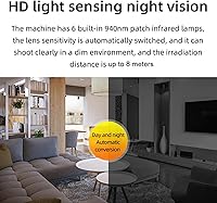 Vista 5 de Mini cámara IP Cámara para mascotas Cámara de puerta Monitoreo profesional Lente gran angular de 155 ° Visión nocturna Detección de movimiento