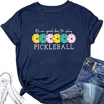 Pickleball Shirt for Women Its a Good Day to Play Pickleball Short Sleeve T-Shirt Tops Pickleball Player Lover Tee