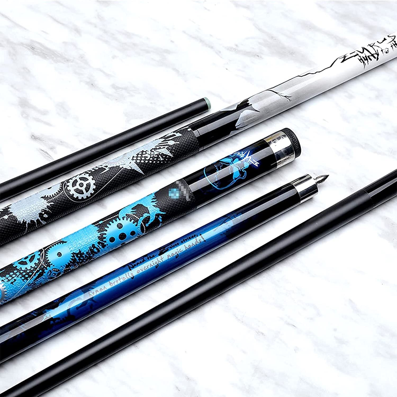 57-In Snooker Pool Cue Sticks, 1/2(Color : B, Size : 2Pc)