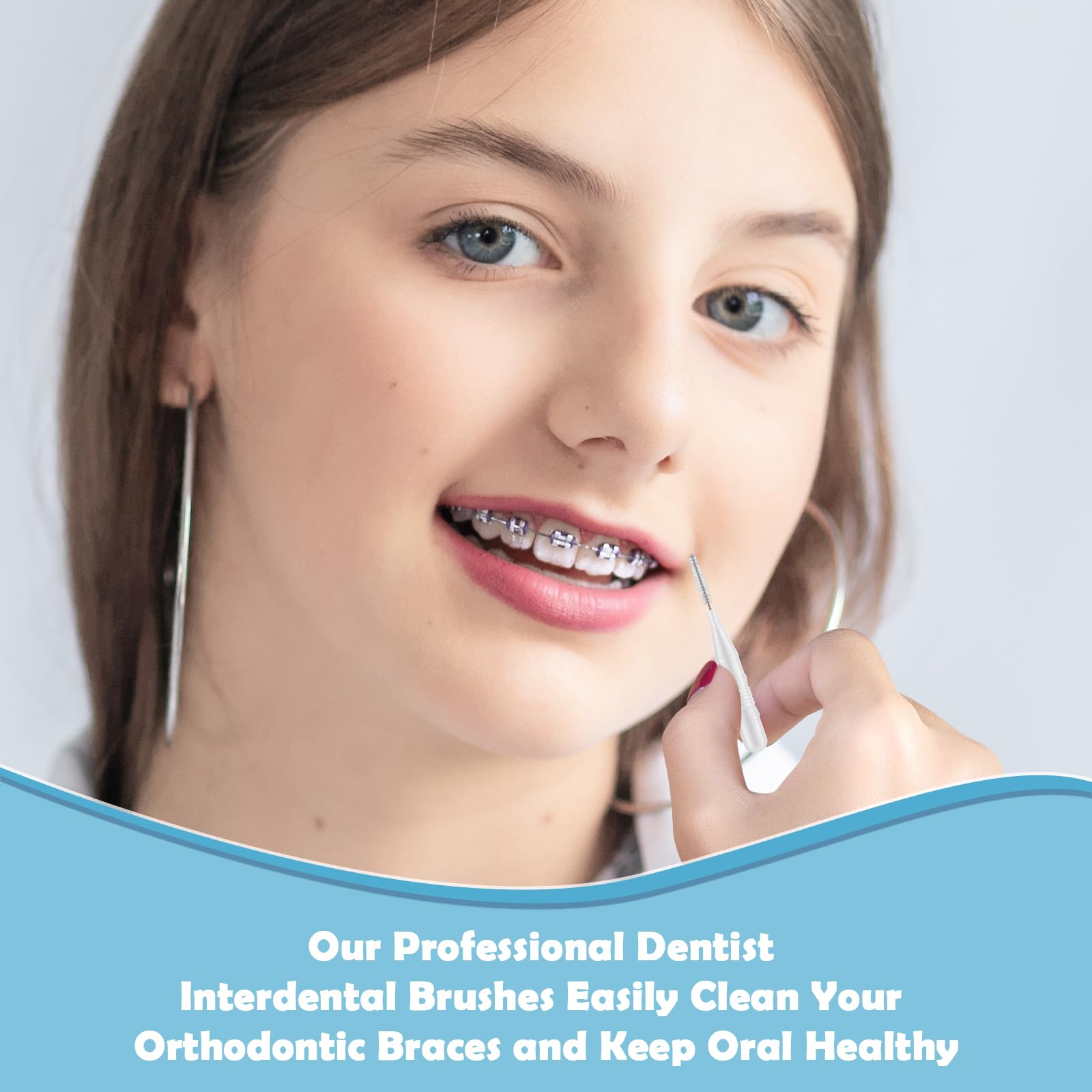 MAPVOLUT Cepillo interdental blanco