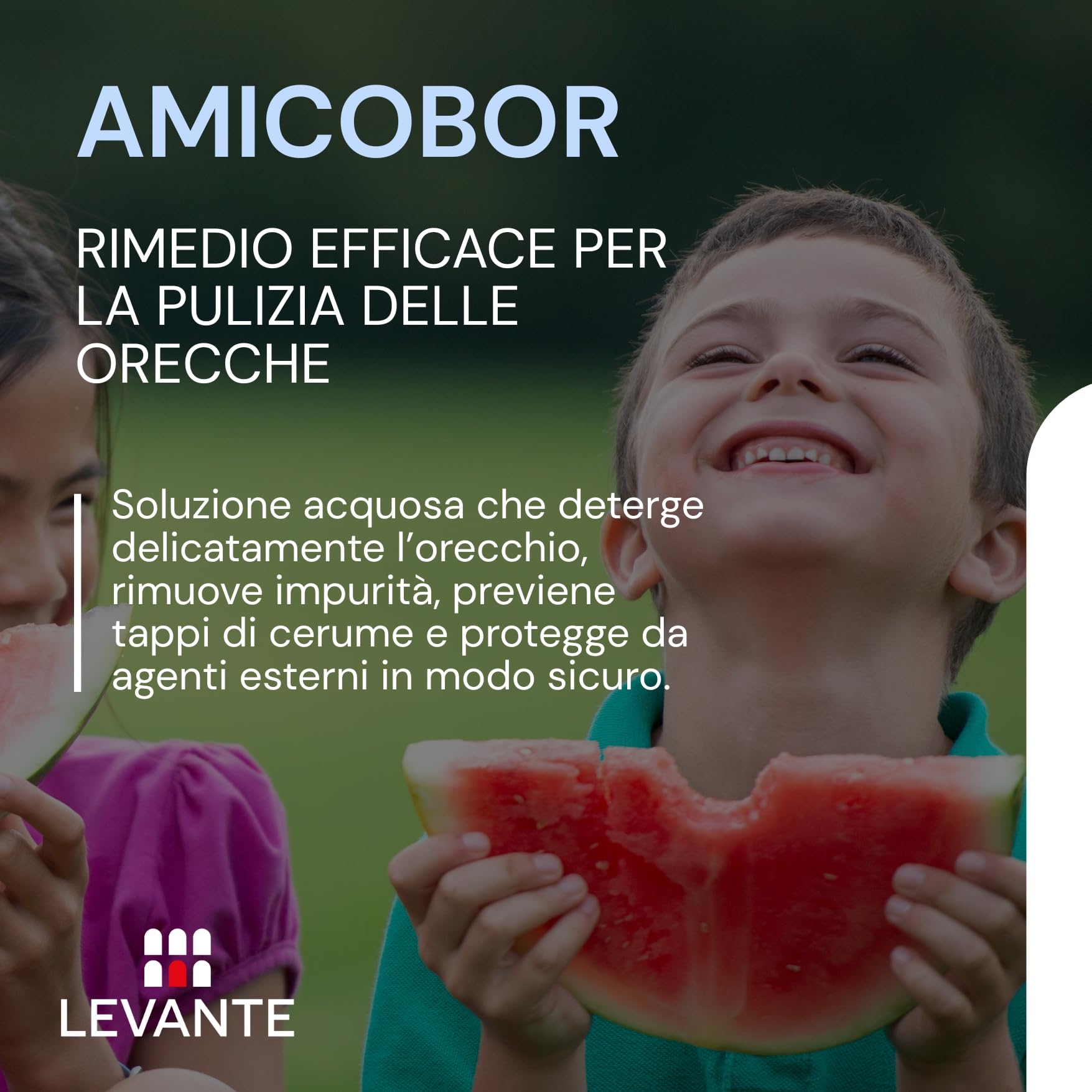 Amicobor Acquoso Spray Orecchie Pulizia 100ml Soluzione Acquosa Spray Auricolare per Pulizia Orecchie con Acido Borico 3% e Glicerina Sciogli Cerume per la Corretta Igiene del Condotto Uditivo