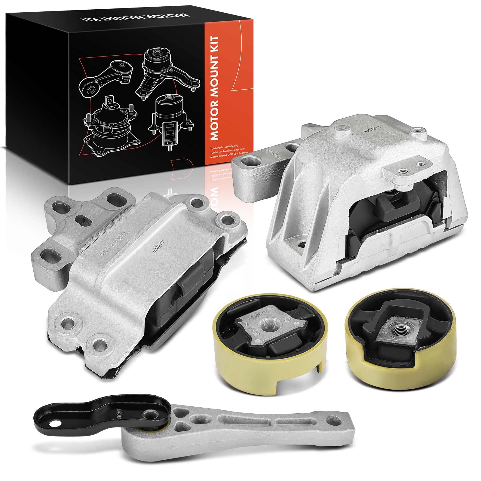 Frankberg 3x Motorlager + 1x Getriebelager + 1x Drehmomentstützlager Kompatibel mit A3 1.9 TDI 2003-2010 Golf V 1.9 TDI 2003-2008 Altea 1.9 TDi 2004-2023 Replace# 1K0199555Q 1K0199867