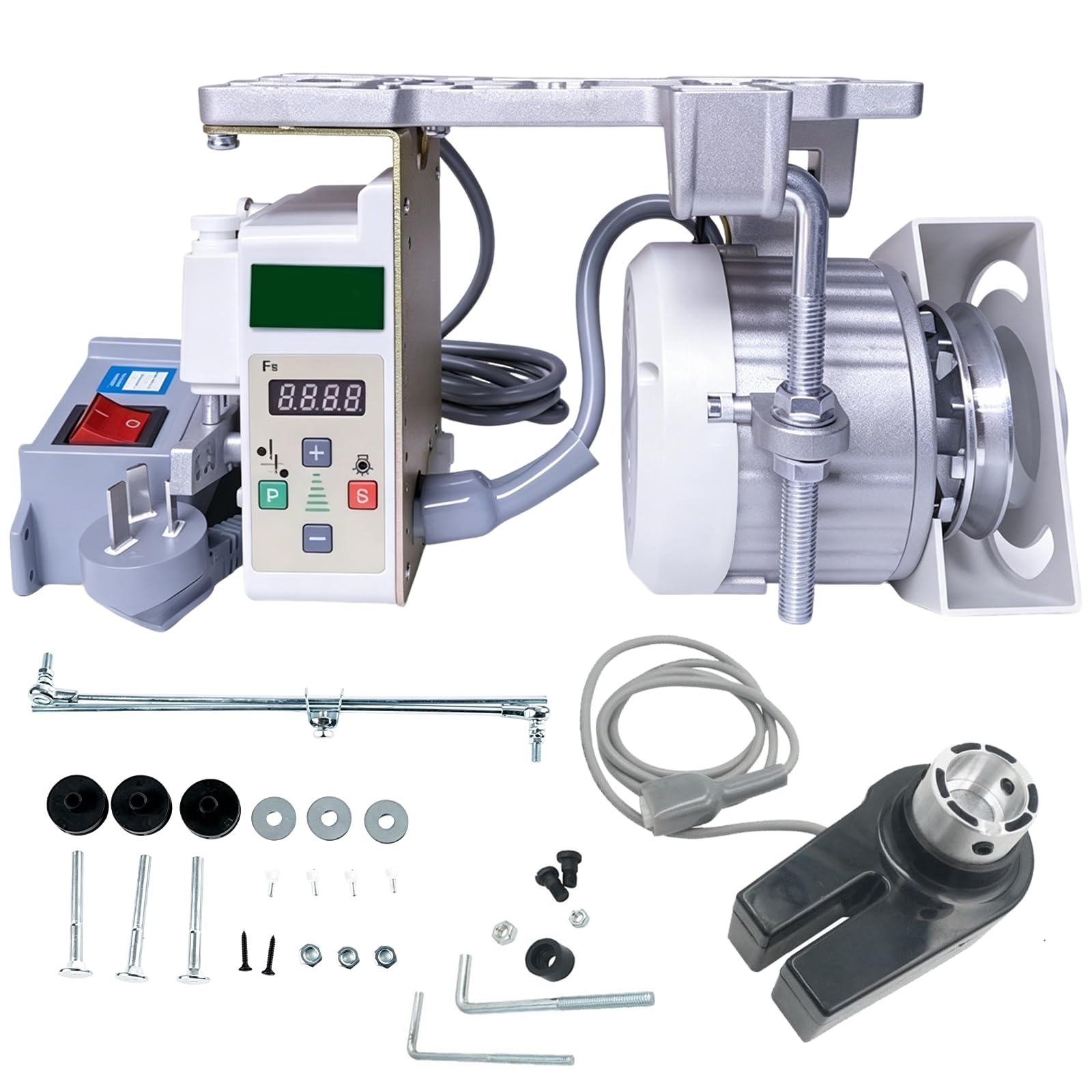 Motor EléCtrico Para MáQuina De Coser, 750w 220v Motor Industrial Con GuíA De Aguja Servomotor De Bajo Consumo De 200 A 6500 Rpm Para MáQuinas De Coser DoméSticas E Industriales