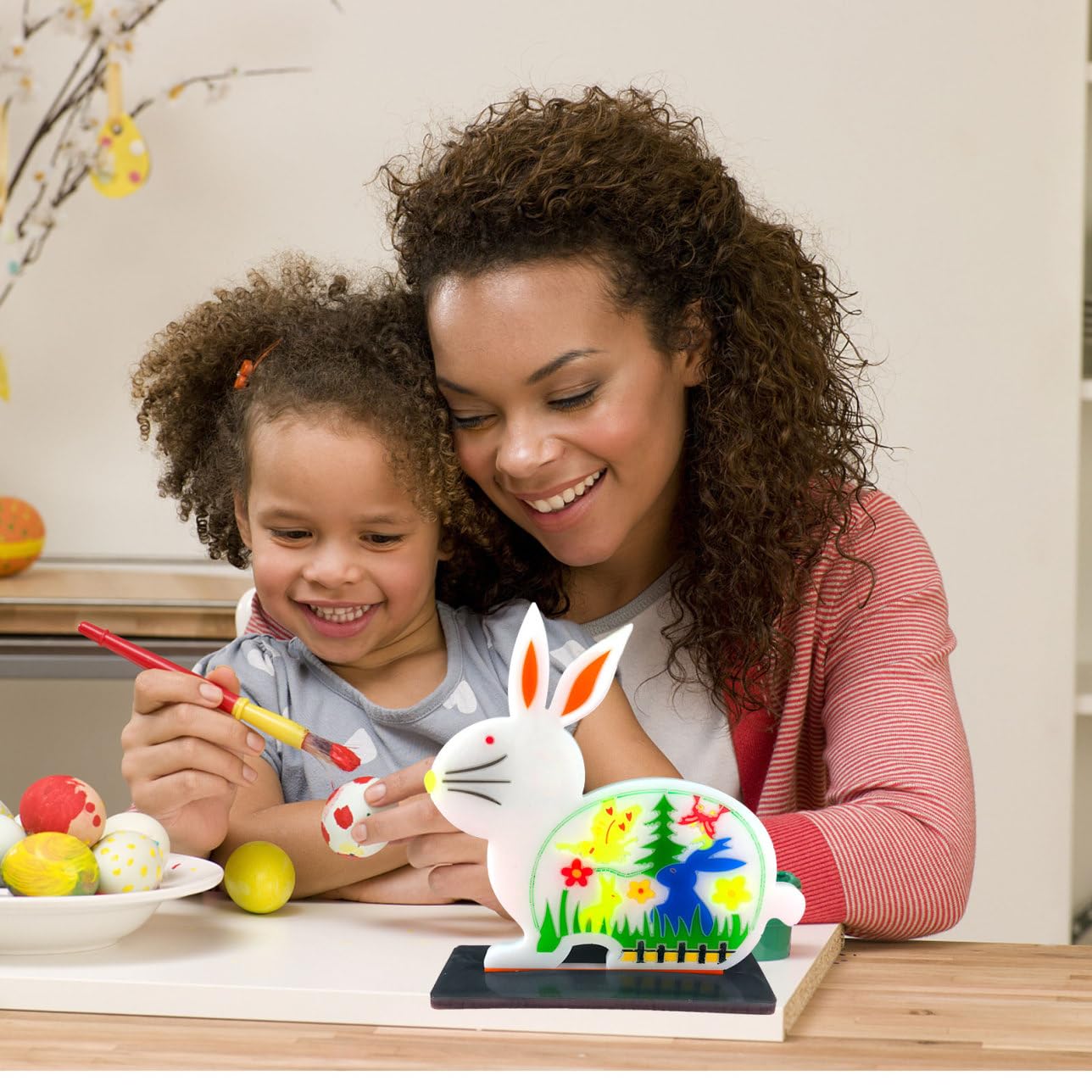 Cabilock Stampo in Silicone per Decorazioni Pasquali Fai da Te, Facile da Staccare e Antiaderente, per Ornamenti da Tavolo e Festa di Pasqua