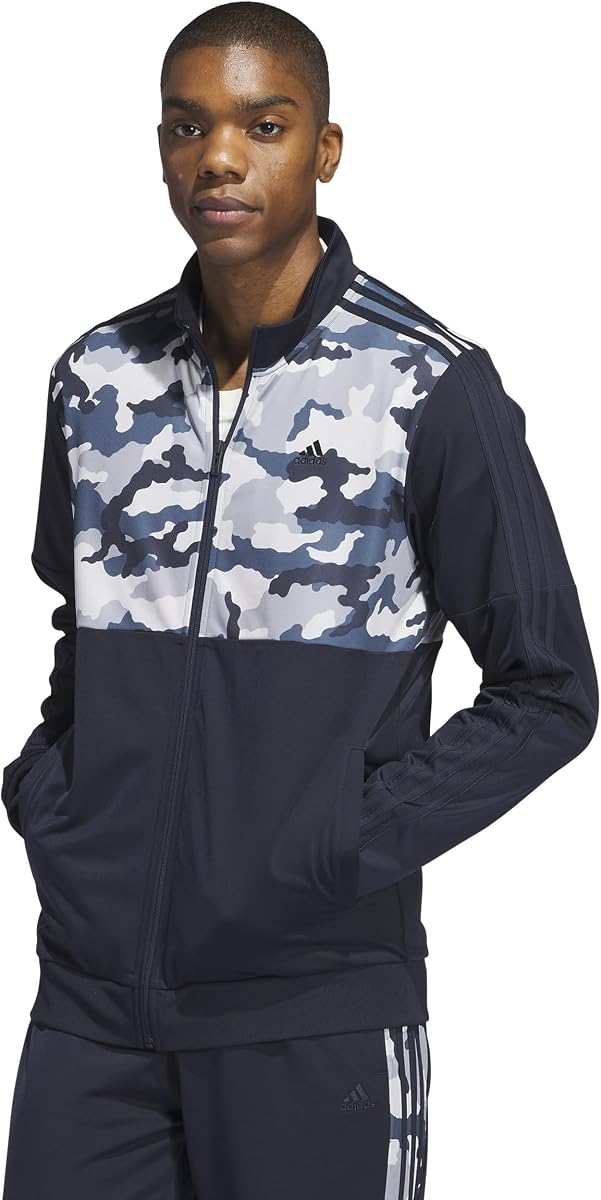 adidas Men's Essentials Camouflage Tricot Track Jacket