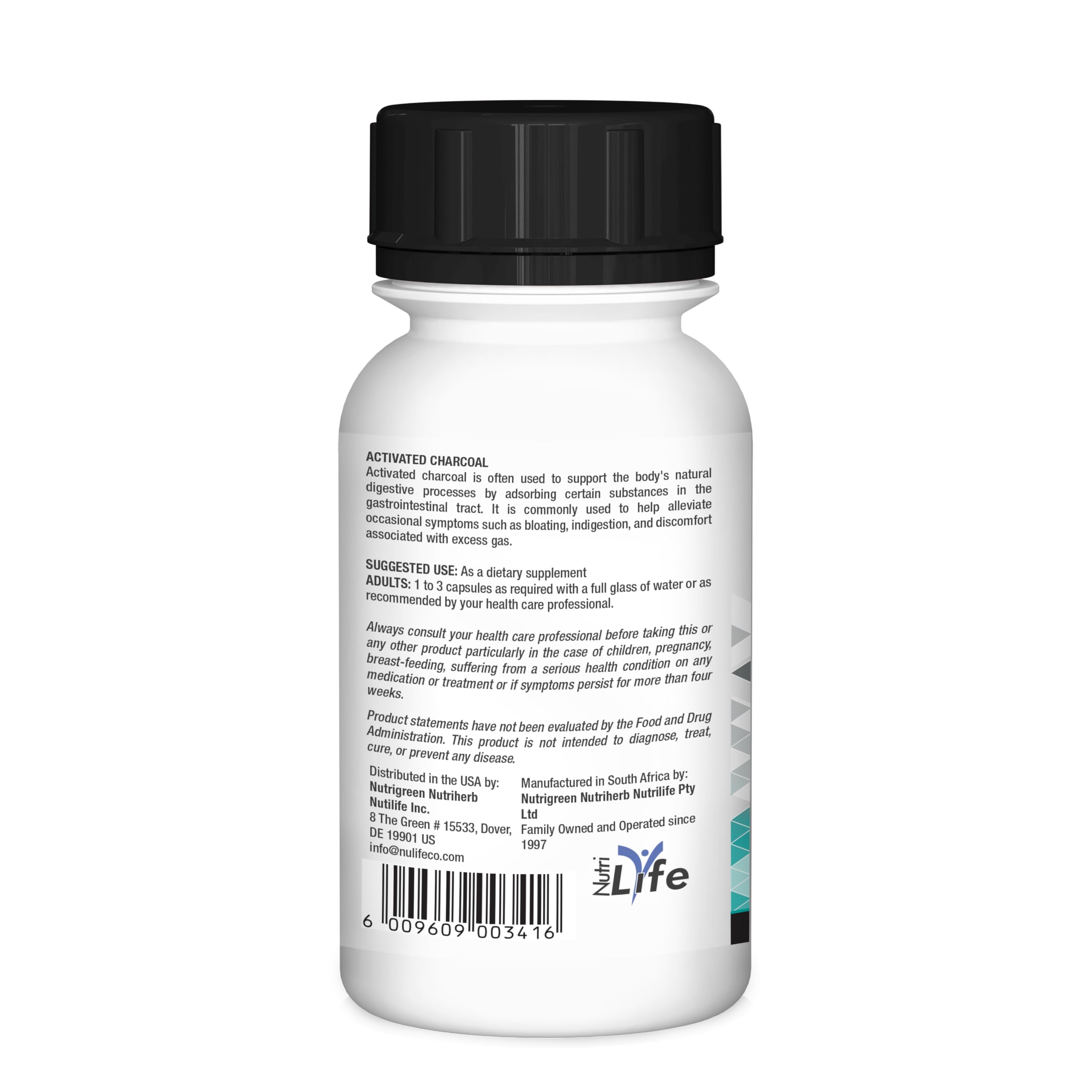Activated Charcoal 60 Caps — Amazon image 3