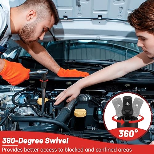 Miniatura 10 de Juego de adaptador y reductor de enchufe de impacto, juego de adaptadores de impacto de 1 a 12 pulgadas, kit de conversión de llave de barra de