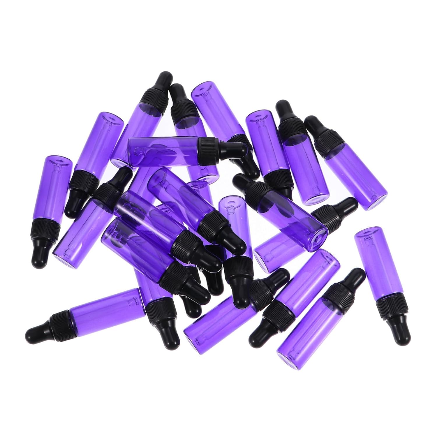 VICASKY 30pcs Wide Use Essential Oil Dropper Bottles Empty Bottles Dropper for Toiletry