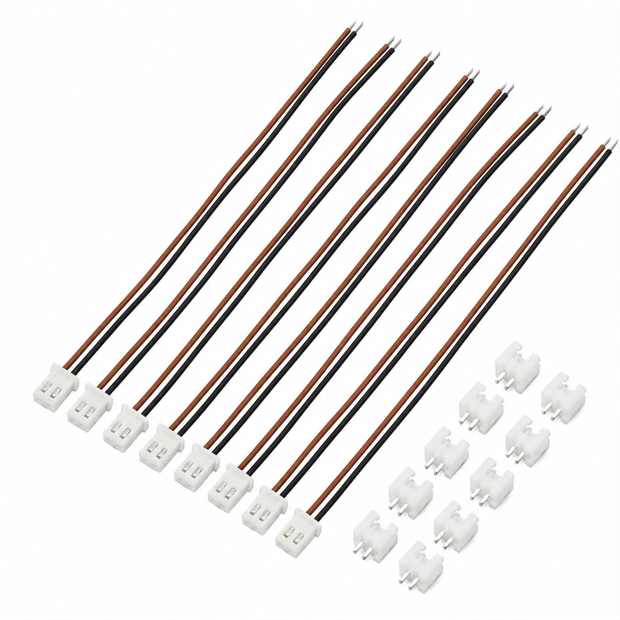 2 Pin Male and Female 2.5mm Micro Connector Plug with Silicone Wire, 10 Inch Cable, JST Style Connector for LED Lights, RC Battery, DIY Electronics, Robotics Projects (Pack of 10 Sets)-image-30