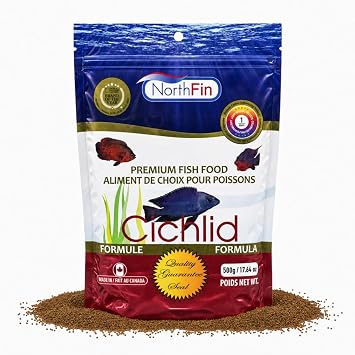 Northfin Cichlid Fish Food, Slow-Sinking Pellets, 1mm, 500g