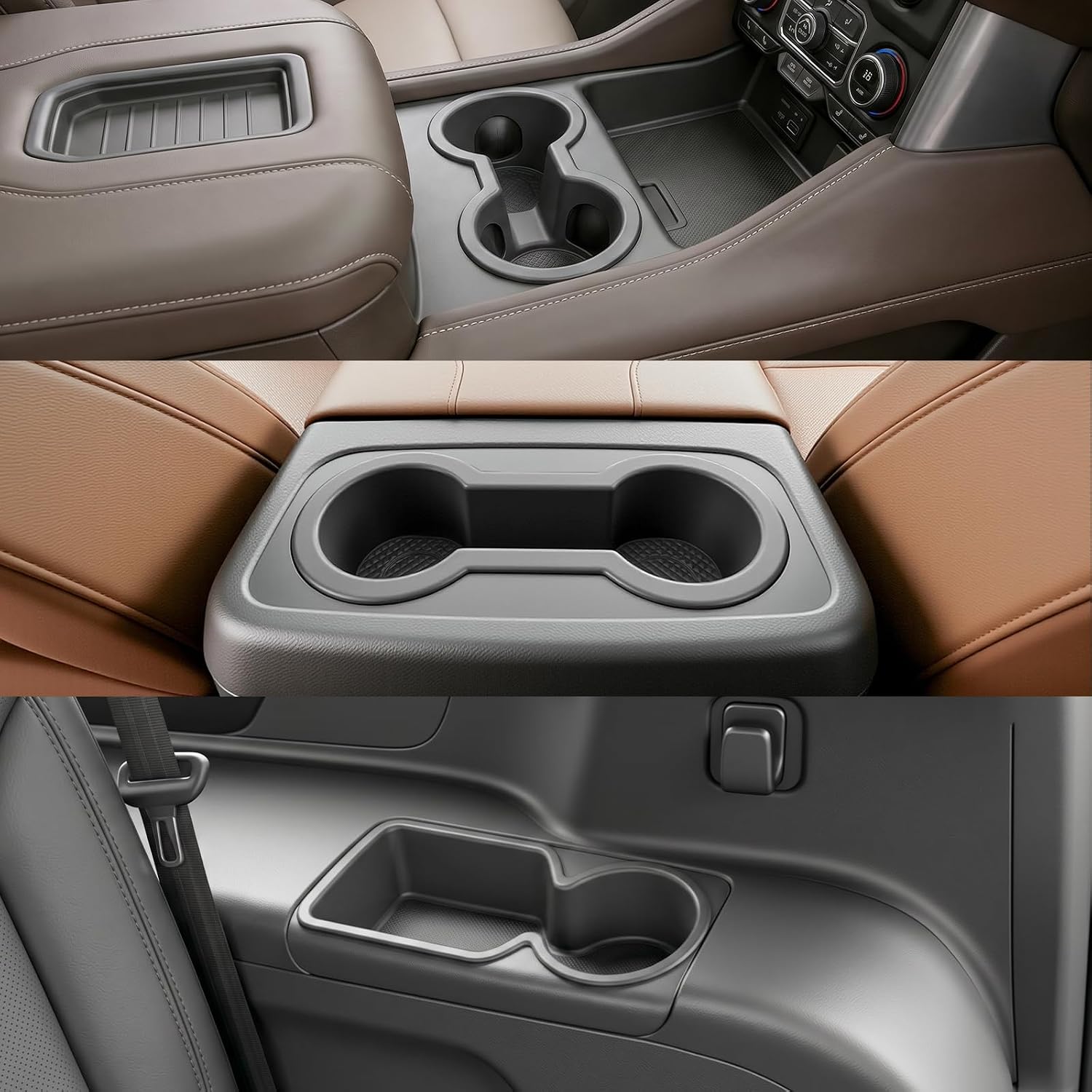 Cup Holder Coaster Fit for 2021-2026 Chevy Tahoe/Suburban/GMC Yukon Cup Holder Mat Pad Inserts Interior CupHolder Liner for Tahoe Suburban Yukon Accessories