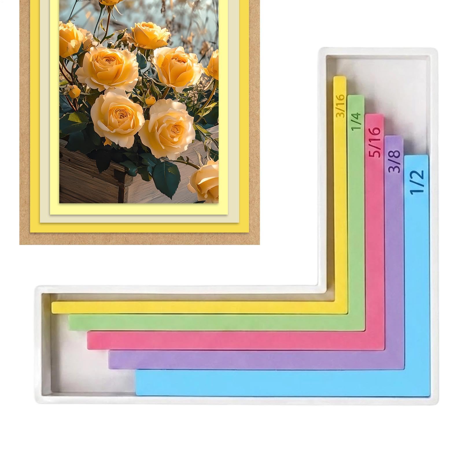 Tarjeta de guía de alineación de 12 x 12 cm para estampar álbumes de recortes en el aula