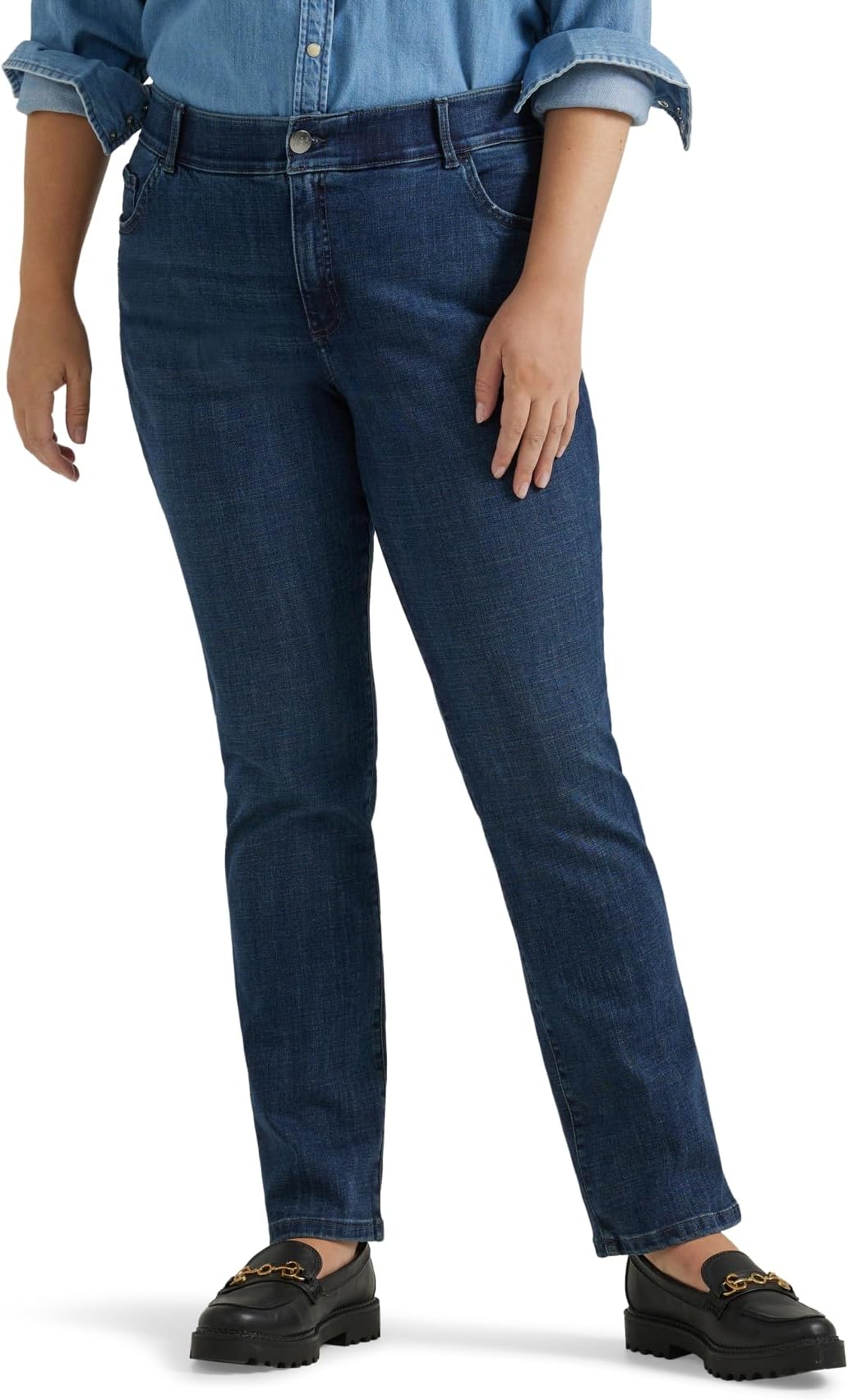 Women's Plus Size Ultra Lux Comfort with Flex Motion Straight Leg Jean