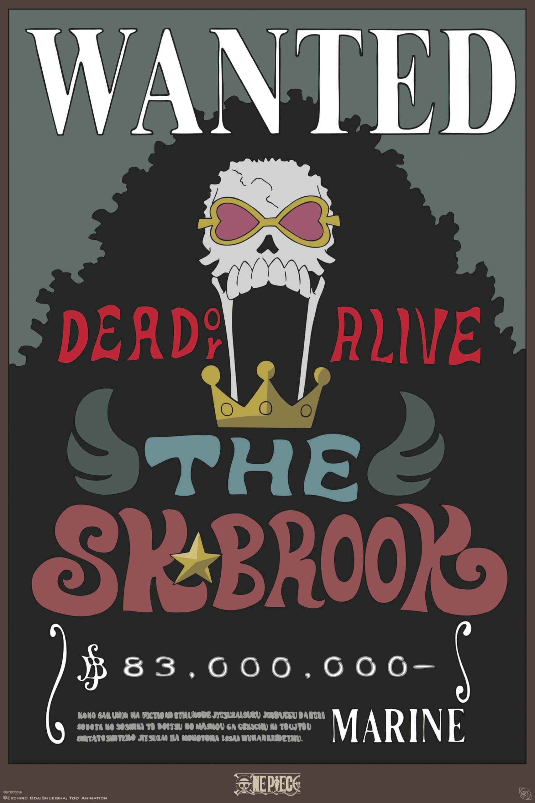 One Piece Wanted Brook Maxi Poster - Laminated