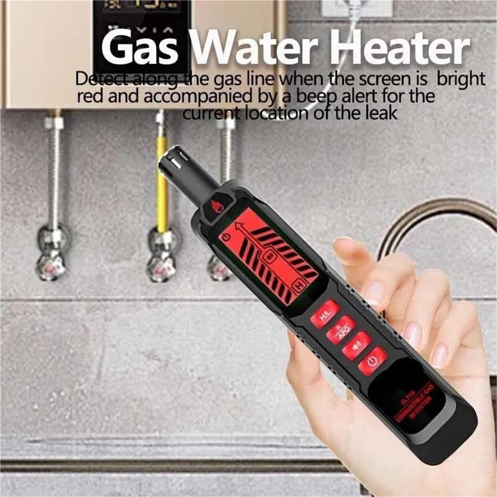 Monitor de co2, Detector De Fugas Gas Combustible Analizador Metano Alcohol Natural Inflamable LPG Alarma Zumbadora para el hogar(ZL71C)