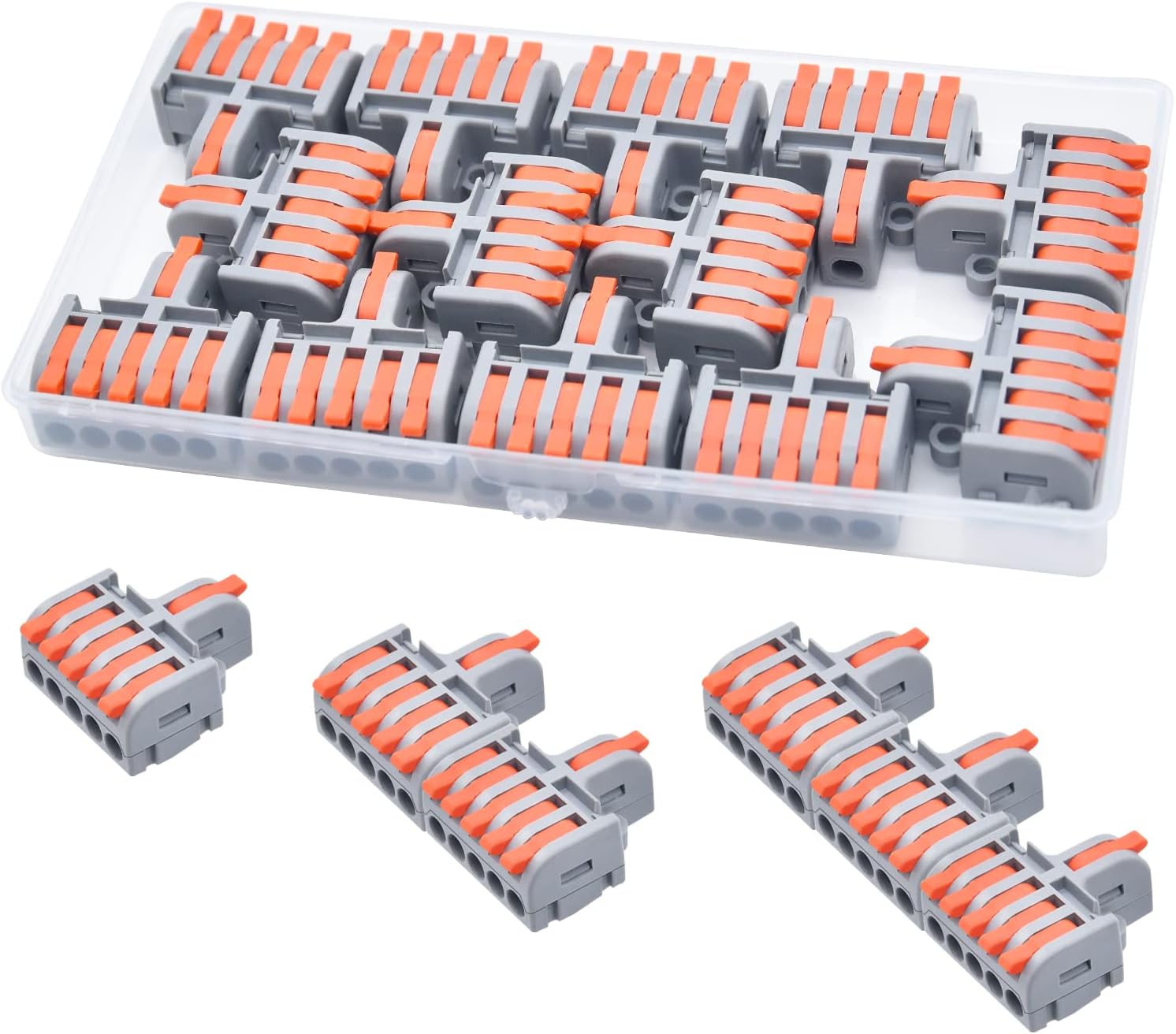 – 13Pcs Wire Connector, 1 In 5 Out DIY Mini Splicing Compact Terminal, Quick Push-in Electrical Connectors 28-12 AWG
