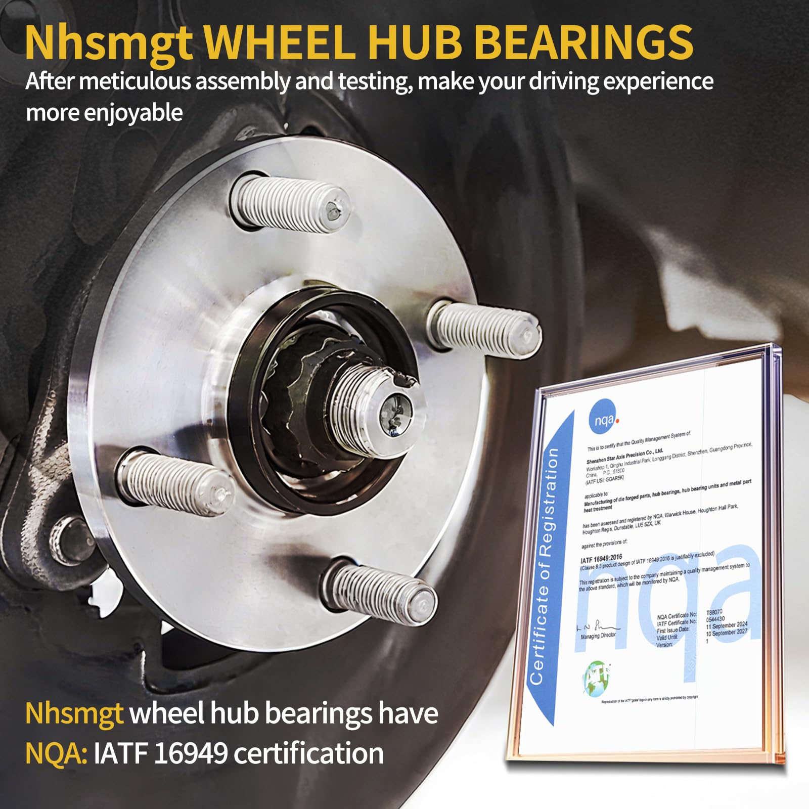 PAROD Wheel Hub & Bearing Assembly – Fits Hyundai Santa Fe, Veracruz, Kia Sorento (Rear, FWD, 5-Lug W/ ABS) - View #9