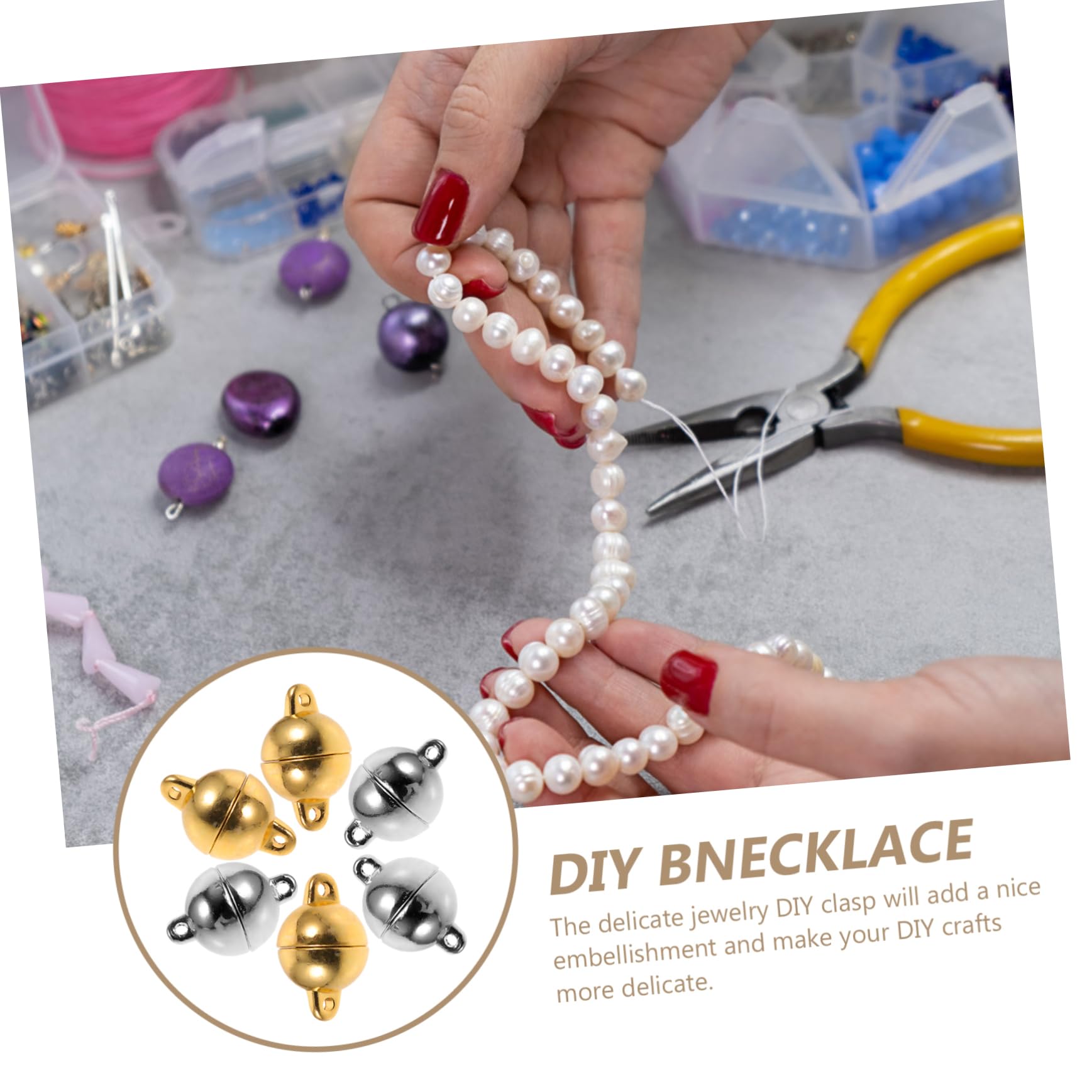 VILLCASE 60 Stk Magnetschnalle Zur Zubehörbefestigung Magnetverschlüsse Für Schmuck Schließe Schmuckverschlüsse Armbandverschlüsse Und Verschlüsse Handbuch Magnetisch Halskette