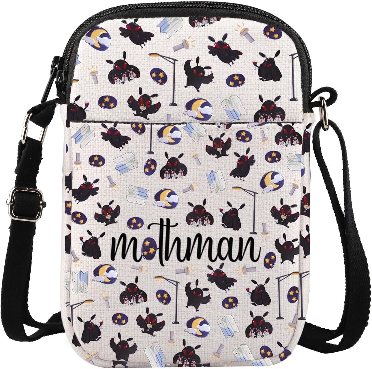 G2TUP Cryptid Creature Crossbody Bag Folklore Monster Themed Gifts Red-eyed Cryptid Lover Gift Creepy cryptid Shoulder Bag