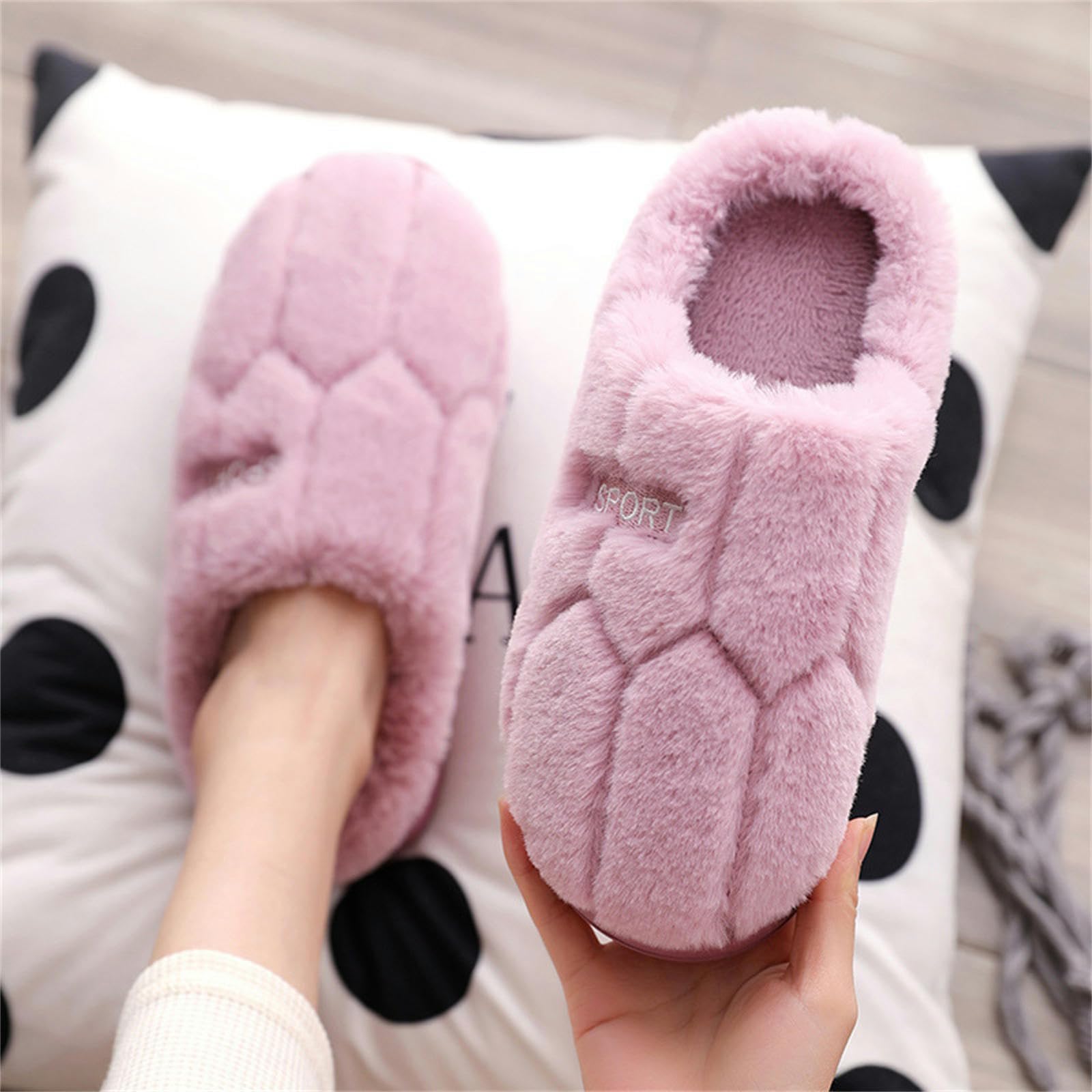 Ciabatte Donna Invernali Pantofole Invernali Uomo E Donna - Morbide, Calde, Antiscivolo, Peluche, Ideali per Casa E Interni-coffee-3-40-41