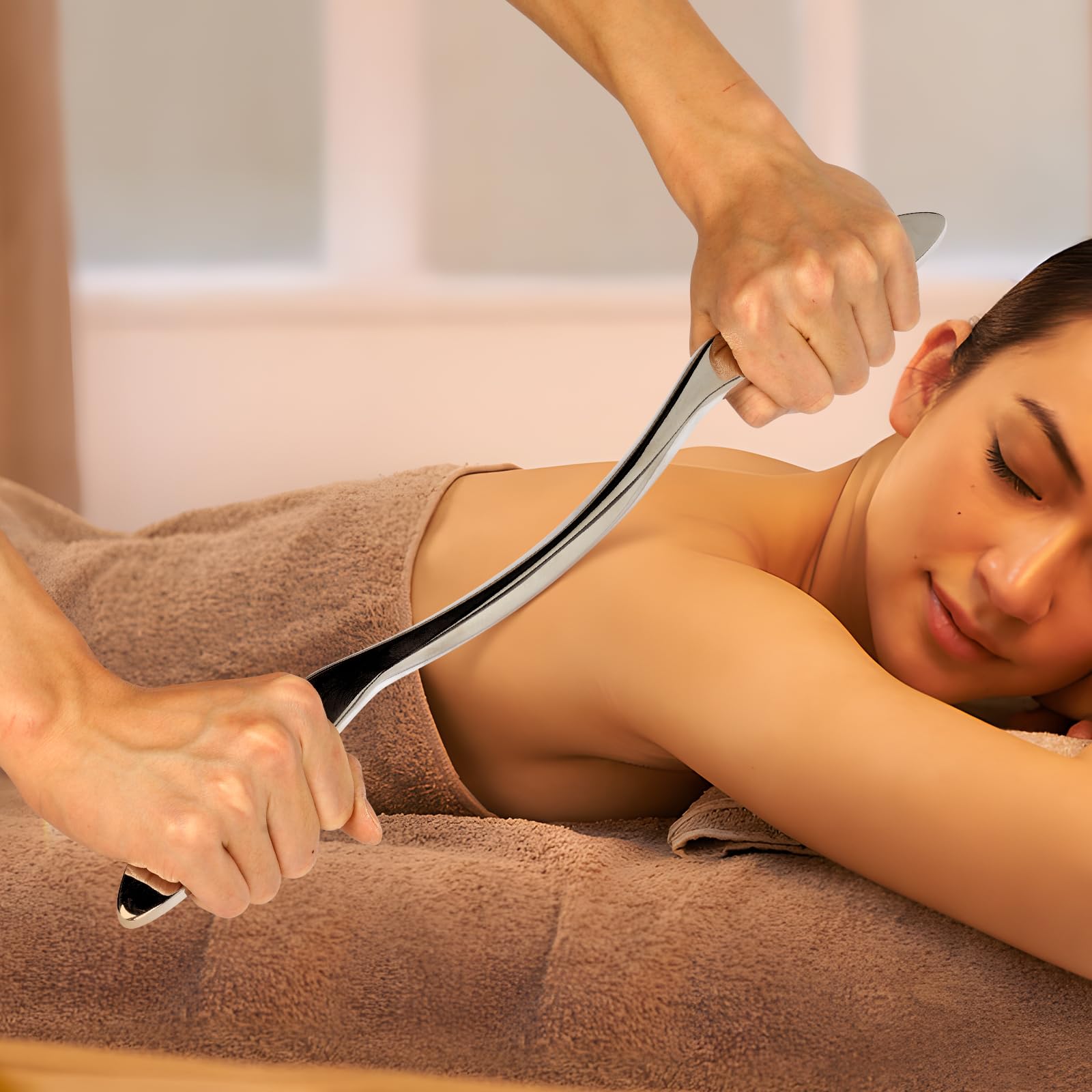 Zestaw 8 w 1 Gua Sha skrobak do mięśni ze stali nierdzewnej do fizjoterapii ciała Gua Sha z organizerem Narzędzie do masażu tkanek miękkich do SPA, masażu, redukcji bólu mięśni, pielęgnacji