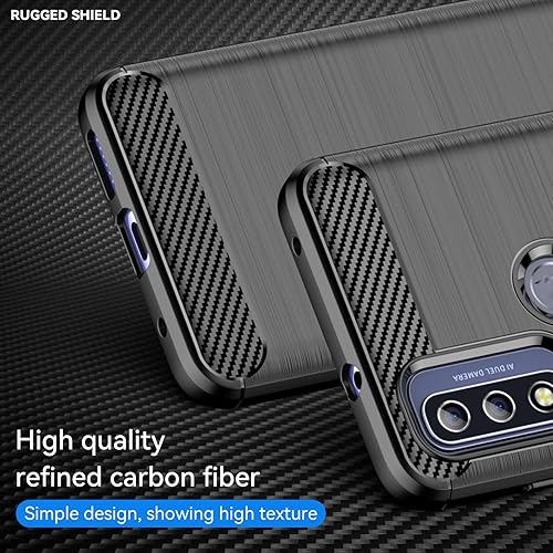 Miniatura 3 de Funda compatible con Motorola Moto G Pure con protector de pantalla HD, a la moda, antideslizante, absorción de impactos, flexible de poliuretano