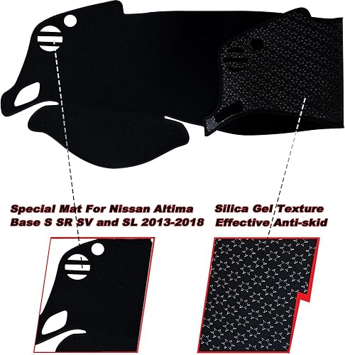 Miniatura 8 de Funda para tablero de salpicadero, alfombrilla interior personalizada para consola central compatible con Nissan Altima S, SR SV SL y Platinum 2019