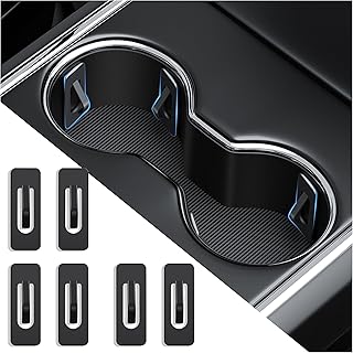 6-Piece Anti-Shake Silicone Stabilizer Car Cup Holder Inserts with Adhesive