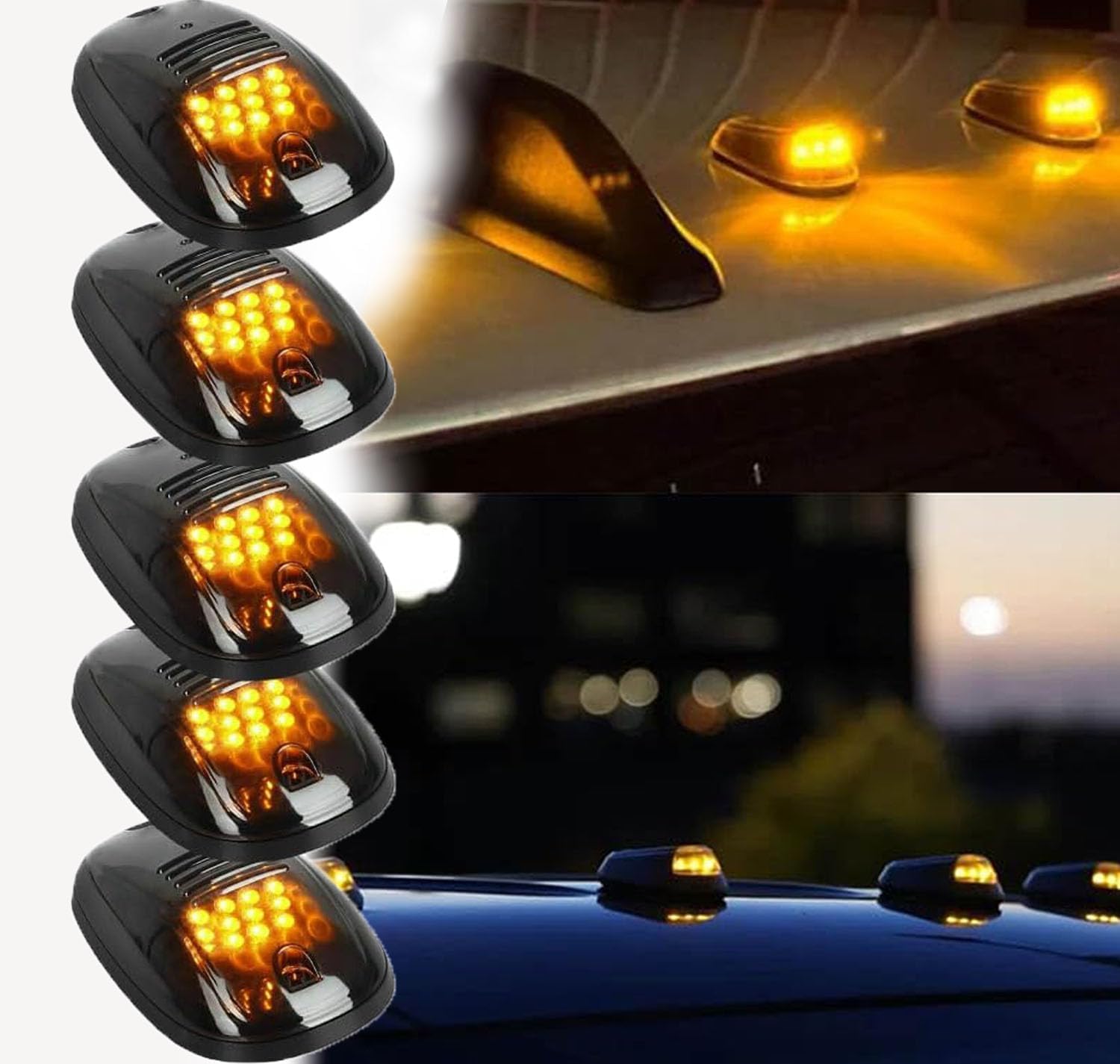 Mrkyy Solar Powered Cab Lights for Truck, Solar Wireless