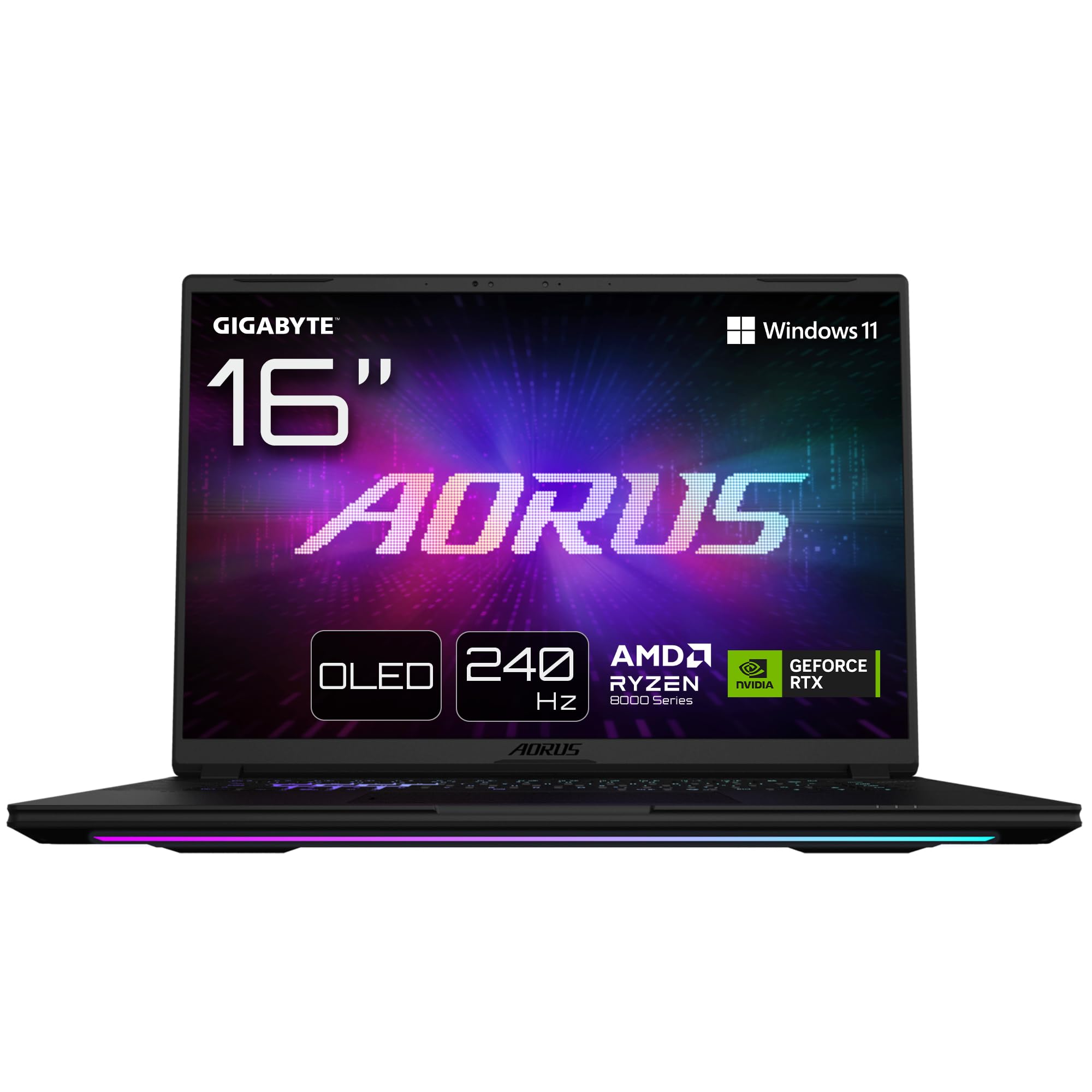 GIGABYTE AORUS Master 16 Portable Gaming - 16.0“, 240Hz OLED, AMD Ryzen 9 8940HX, NVIDIA RTX 5070 Ti, 32Go DDR5 5600MHz, 1 x Gen4 1To SSD, Win11 Home, Garantie 2 Ans, AORUS Master 16 8XJJ4FRE64SH