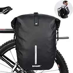 Rhinowalk Bolsa para bicicleta 20L Bolsa traseira de bicicleta bolsa de armazenamento para laptop mochila de ombro com capa de chuva