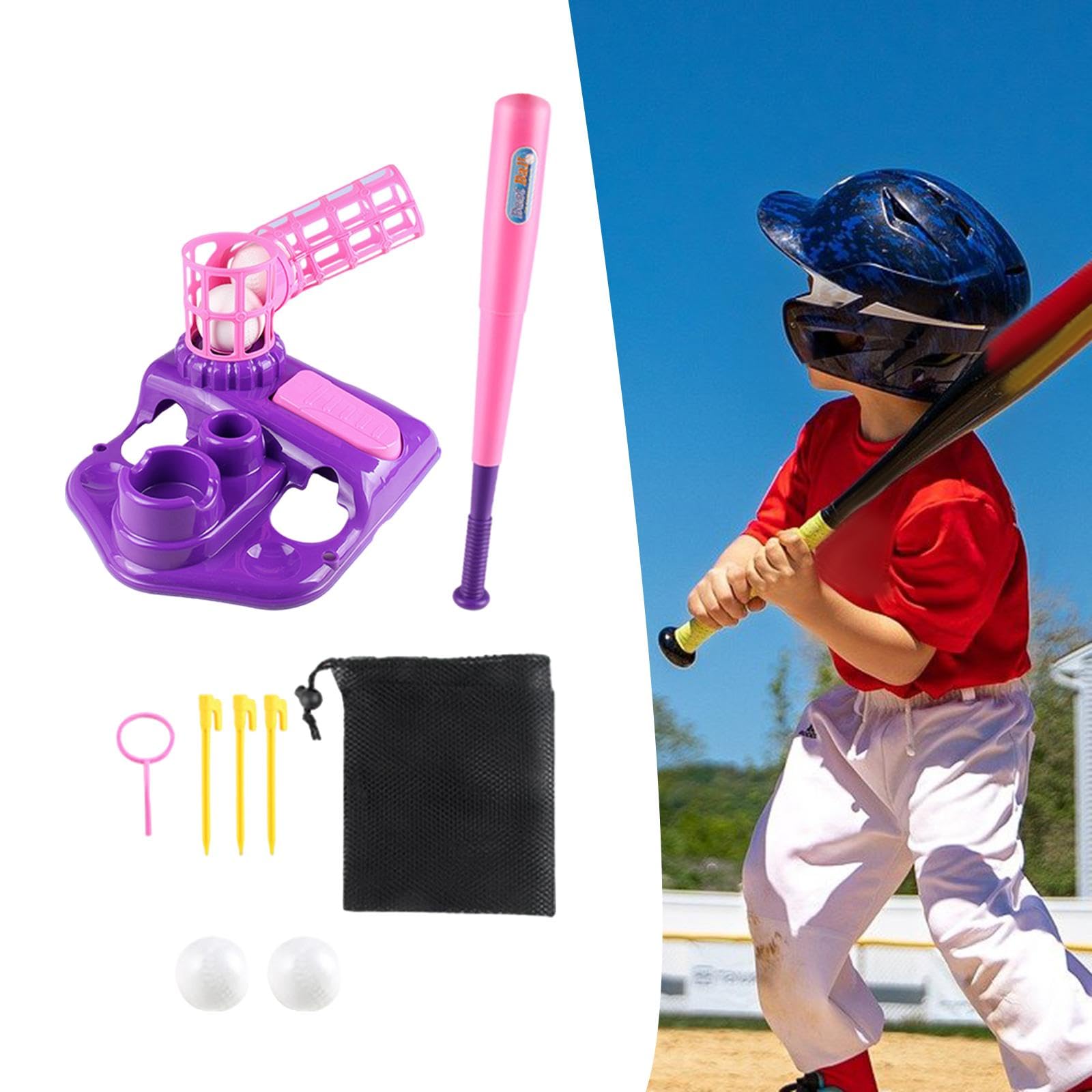 Máquina de Lanzamiento de Béisbol Infantil Máquina de Bateo Equipo de Entrenamiento con Alimentador Automático Y Pedal Material PP a