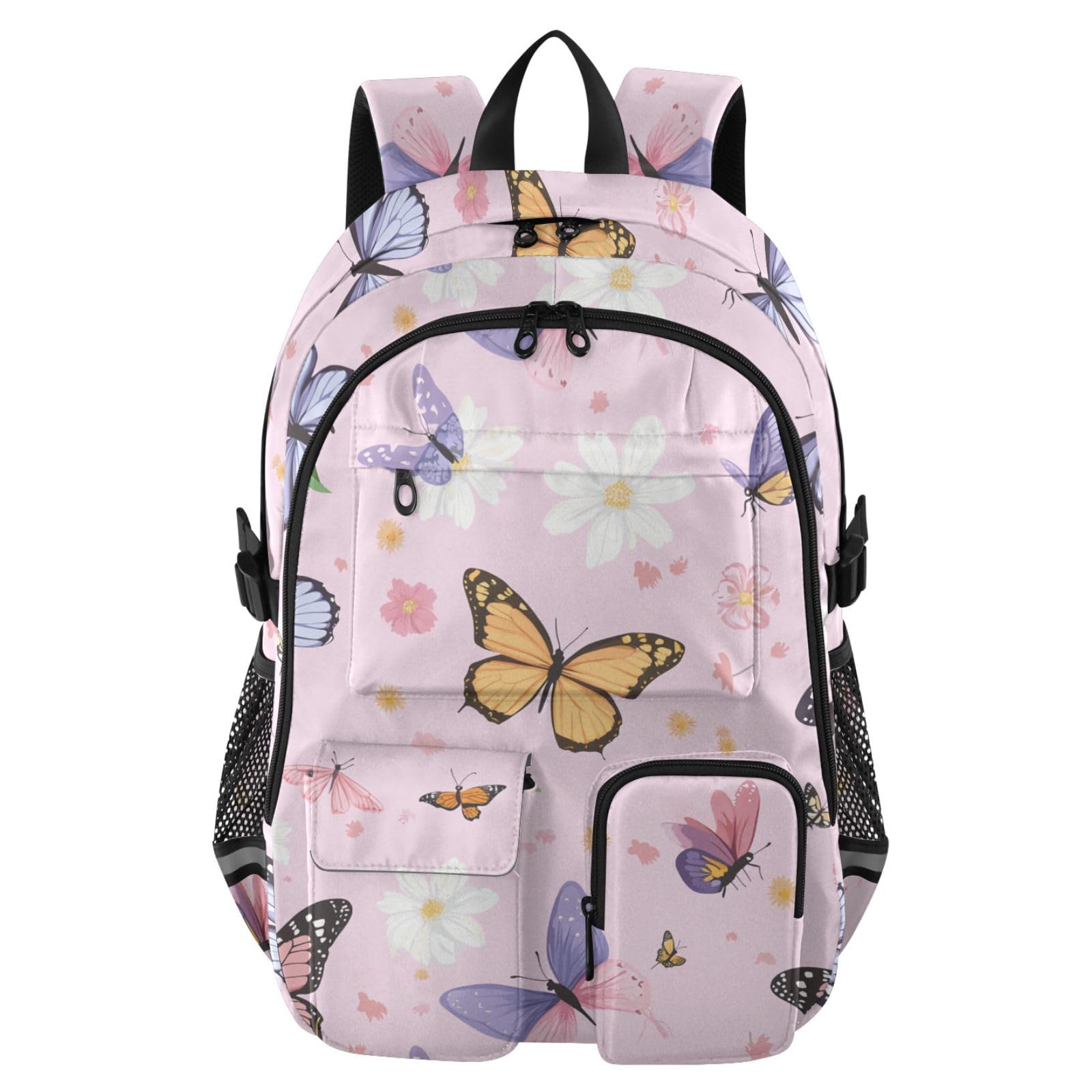 Mochilas para laptop de mariposas: tu bolsa rosa ideal para la universidad 8